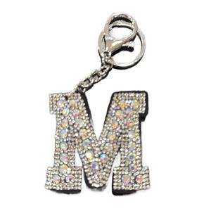LGS Charms - Stars & Initials - Rhinestone Keychain Fashion Accessory with Tassel