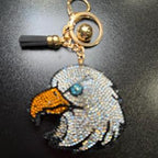 LGS Charms - Birds - Rhinestone Keychain Fashion Accessory with Tassel