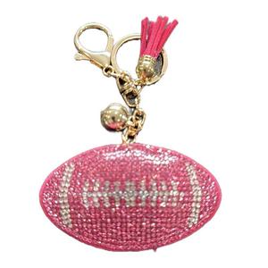 LGS Charms - Sports - Rhinestone Keychain Fashion Accessory with Tassel