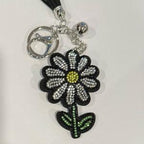 LGS Charms - Flowers - Rhinestone Keychain Fashion Accessory with Tassel