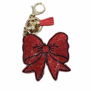 LGS Charms - Bows - Rhinestone Keychain Fashion Accessory with Tassel
