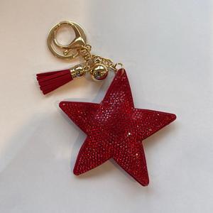 LGS Charms - Stars & Initials - Rhinestone Keychain Fashion Accessory with Tassel