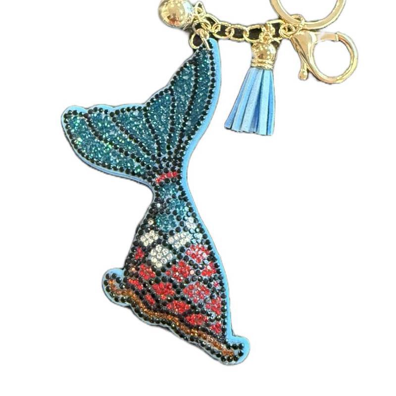 LGS Charms - Sea Life - Rhinestone Keychain Fashion Accessory with Tassel