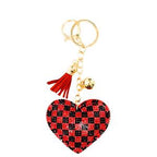 LGS Charms - Hearts - Rhinestone Keychain Fashion Accessory with Tassel