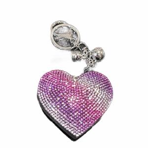 LGS Charms - Hearts - Rhinestone Keychain Fashion Accessory with Tassel
