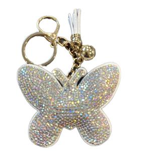 LGS Charms - Butterflies/Insects - Rhinestone Keychain Fashion Accessory with Tassel