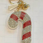 LGS Charms - Christmas - Rhinestone Keychain Fashion Accessory with Tassel