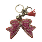 LGS Charms - Bows - Rhinestone Keychain Fashion Accessory with Tassel