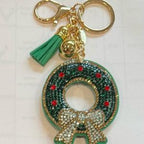 LGS Charms - Christmas - Rhinestone Keychain Fashion Accessory with Tassel