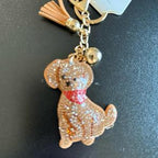 LGS Charms - Dogs & Cats - Rhinestone Keychain Fashion Accessory with Tassel