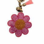 LGS Charms - Flowers - Rhinestone Keychain Fashion Accessory with Tassel