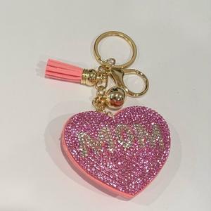 LGS Charms - Hearts - Rhinestone Keychain Fashion Accessory with Tassel