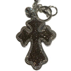 LGS Charms - Crosses/Angel Wings - Rhinestone Keychain Fashion Accessory with Tassel
