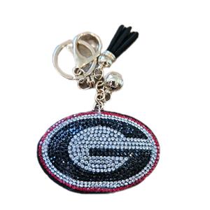 LGS Charms - Sports - Rhinestone Keychain Fashion Accessory with Tassel