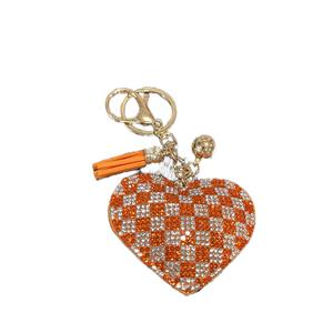 LGS Charms - Hearts - Rhinestone Keychain Fashion Accessory with Tassel