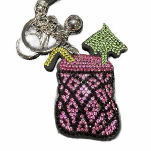 LGS Charms - Food & Drinks - Rhinestone Keychain Fashion Accessory with Tassel