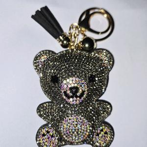 LGS Charms - Bears - Rhinestone Keychain Fashion Accessory with Tassel