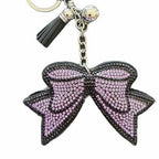 LGS Charms - Bows - Rhinestone Keychain Fashion Accessory with Tassel