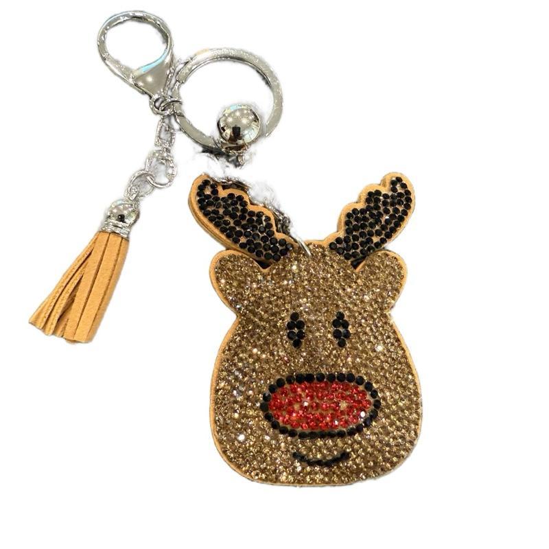LGS Charms - Christmas - Rhinestone Keychain Fashion Accessory with Tassel