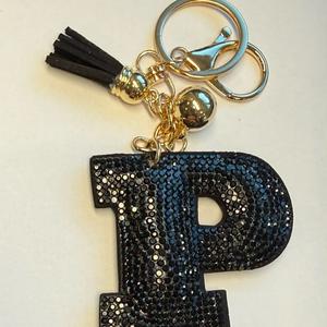 LGS Charms - Stars & Initials - Rhinestone Keychain Fashion Accessory with Tassel