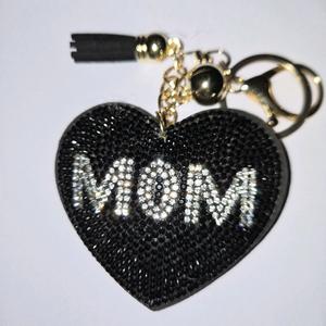 LGS Charms - Hearts - Rhinestone Keychain Fashion Accessory with Tassel