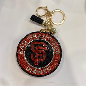 LGS Charms - Sports - Rhinestone Keychain Fashion Accessory with Tassel
