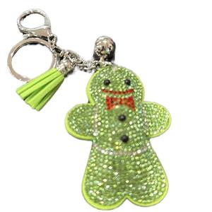 LGS Charms - Christmas - Rhinestone Keychain Fashion Accessory with Tassel