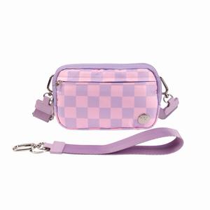 LGS Exclusives 3 in 1 Wallet RFID protected - Nylon Wristlet & Crossbody Bag for Women, Fits Most Smartphones, Stylish & Versatile wallets purse Casual Lightweight Bag Checkered Pattern Bag