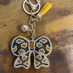 LGS Charms - Bows - Rhinestone Keychain Fashion Accessory with Tassel