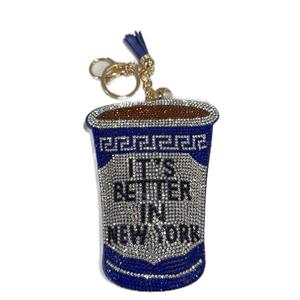 LGS Charms - Food & Drinks - Rhinestone Keychain Fashion Accessory with Tassel