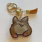 LGS Charms - Dogs & Cats - Rhinestone Keychain Fashion Accessory with Tassel