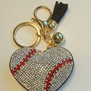 LGS Charms - Sports - Rhinestone Keychain Fashion Accessory with Tassel