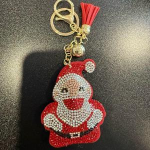 LGS Charms - Christmas - Rhinestone Keychain Fashion Accessory with Tassel