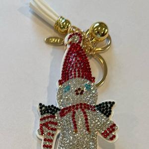 LGS Charms - Christmas - Rhinestone Keychain Fashion Accessory with Tassel