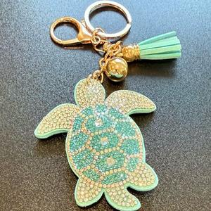 LGS Charms - Sea Life - Rhinestone Keychain Fashion Accessory with Tassel
