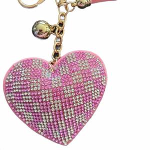 LGS Charms - Hearts - Rhinestone Keychain Fashion Accessory with Tassel