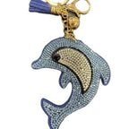 LGS Charms - Sea Life - Rhinestone Keychain Fashion Accessory with Tassel