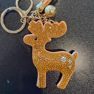 LGS Charms - Christmas - Rhinestone Keychain Fashion Accessory with Tassel