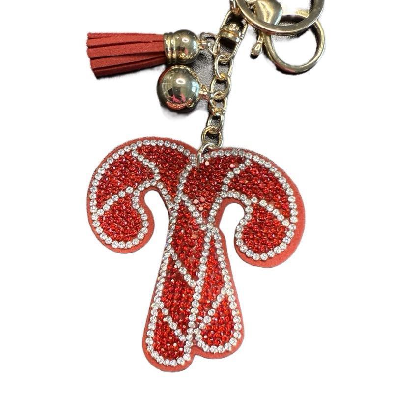 LGS Charms - Christmas - Rhinestone Keychain Fashion Accessory with Tassel