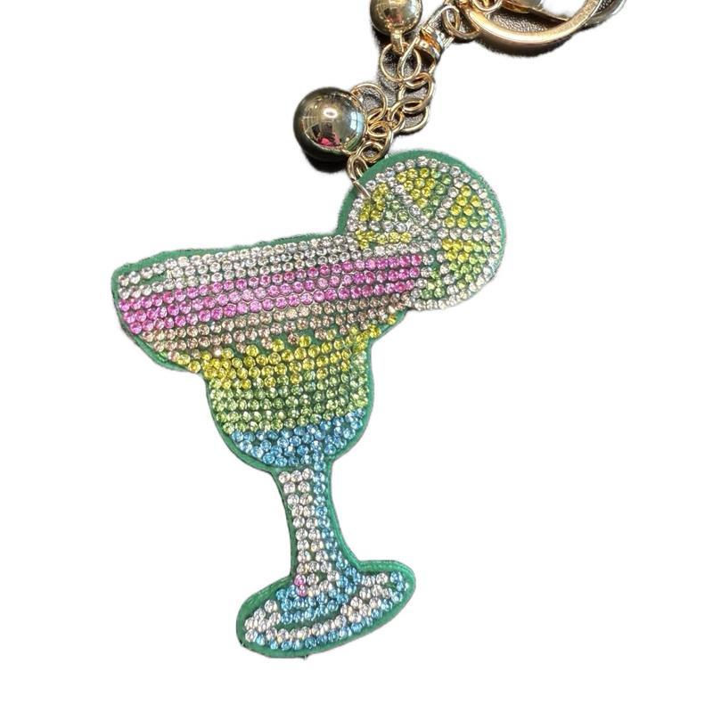 LGS Charms - Food & Drinks - Rhinestone Keychain Fashion Accessory with Tassel