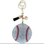 LGS Charms - Sports - Rhinestone Keychain Fashion Accessory with Tassel