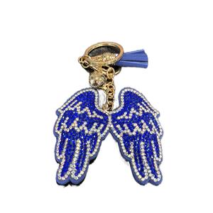 LGS Charms - Crosses/Angel Wings - Rhinestone Keychain Fashion Accessory with Tassel