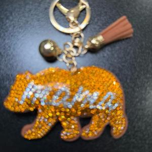 LGS Charms - Bears - Rhinestone Keychain Fashion Accessory with Tassel