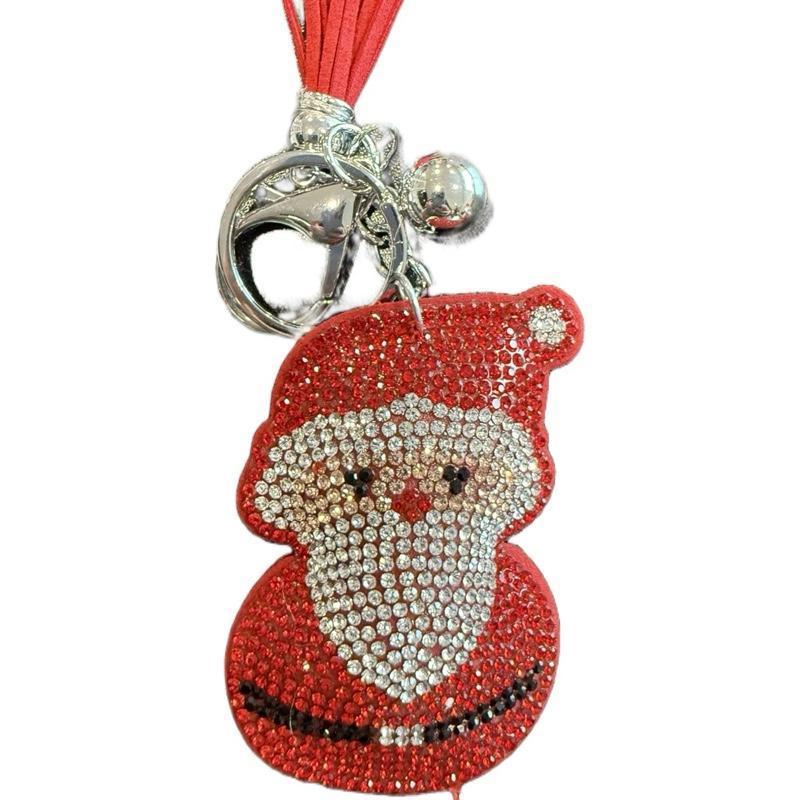 LGS Charms - Christmas - Rhinestone Keychain Fashion Accessory with Tassel