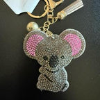 LGS Charms - Bears - Rhinestone Keychain Fashion Accessory with Tassel
