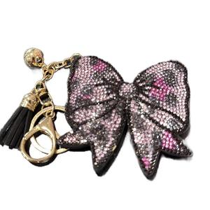 LGS Charms - Bows - Rhinestone Keychain Fashion Accessory with Tassel