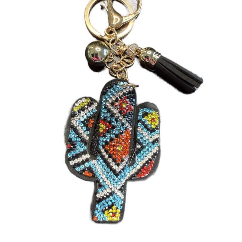 LGS Charms - Western - Rhinestone Keychain Fashion Accessory with Tassel