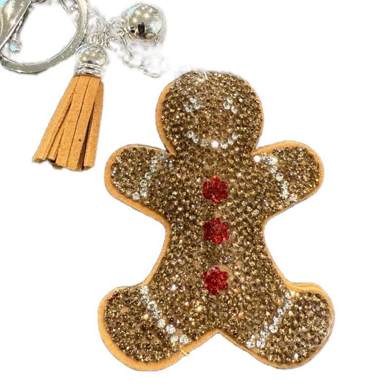 LGS Charms - Christmas - Rhinestone Keychain Fashion Accessory with Tassel