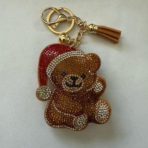 LGS Charms - Christmas - Rhinestone Keychain Fashion Accessory with Tassel