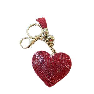 LGS Charms - Hearts - Rhinestone Keychain Fashion Accessory with Tassel